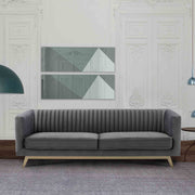 Liv Modern Dark Gray Velvet Sofa - Furniture City (CA)l