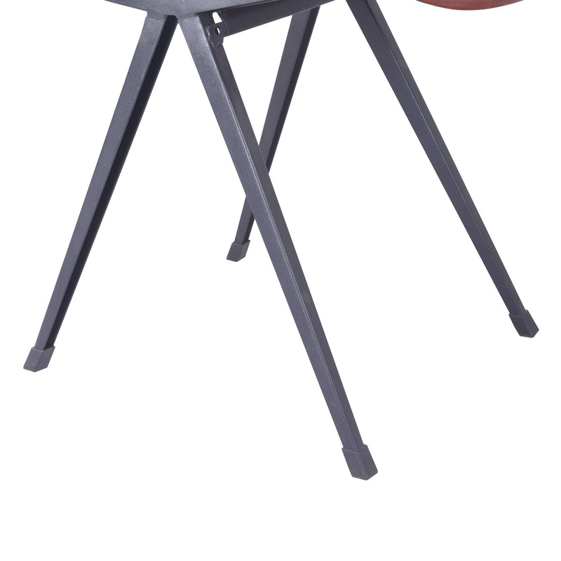 Levi Industrial Dining Chair in Black Metal with Wood Seat and Back - Set of 2 - Furniture City (CA)l