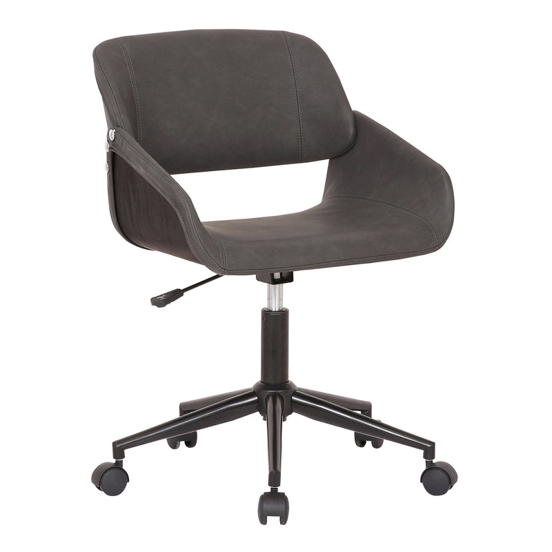 Lowell Mid-Century Gray Faux Leather Task Chair - Furniture City (CA)l
