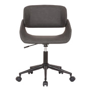 Lowell Mid-Century Gray Faux Leather Task Chair - Furniture City (CA)l