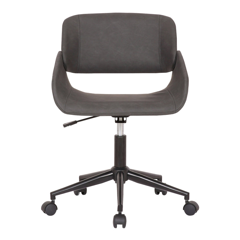 Lowell Mid-Century Gray Faux Leather Task Chair - Furniture City (CA)l