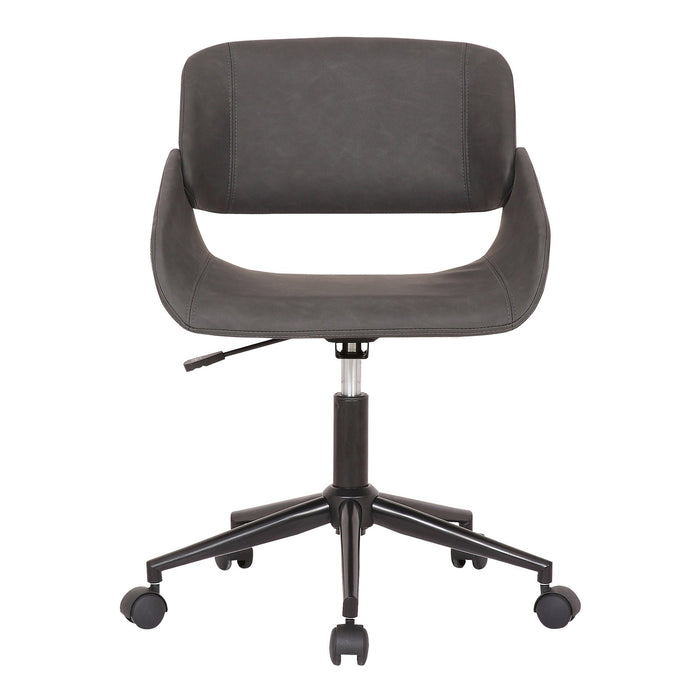Lowell Mid-Century Gray Faux Leather Task Chair