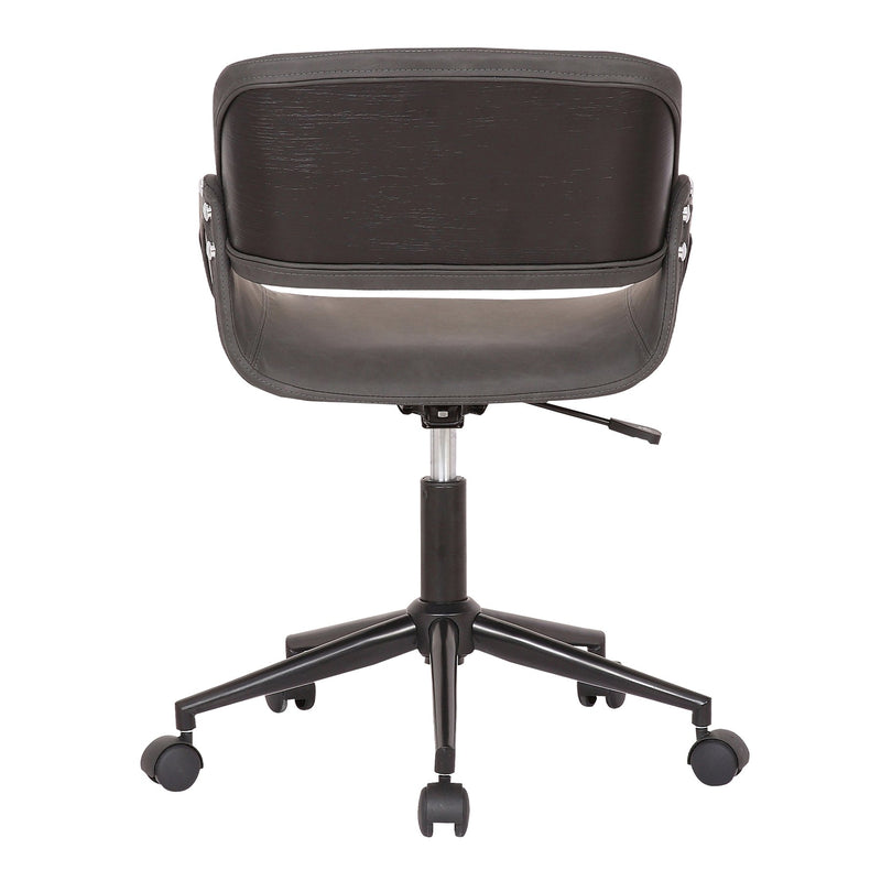 Lowell Mid-Century Gray Faux Leather Task Chair - Furniture City (CA)l