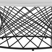 Loxley White Marble Coffee Table with Black Metal Base - Furniture City (CA)l