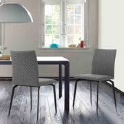 Lyon Gray Fabric and Metal Dining Room Chairs - Set of 2 - Furniture City (CA)l