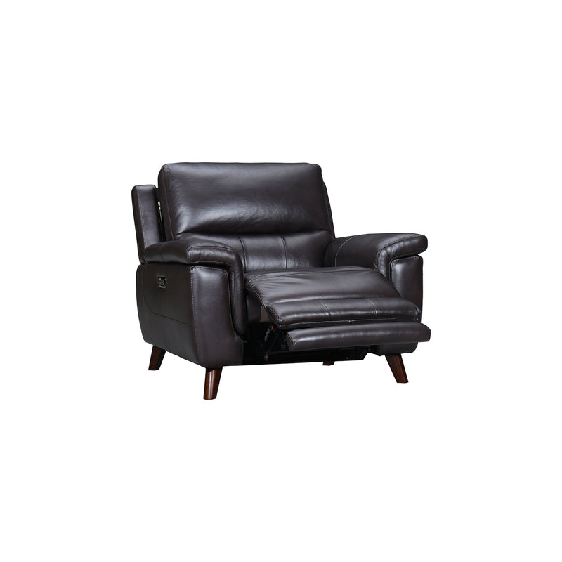 Lizette Brown Leather Power Recliner with USB - Furniture City (CA)l