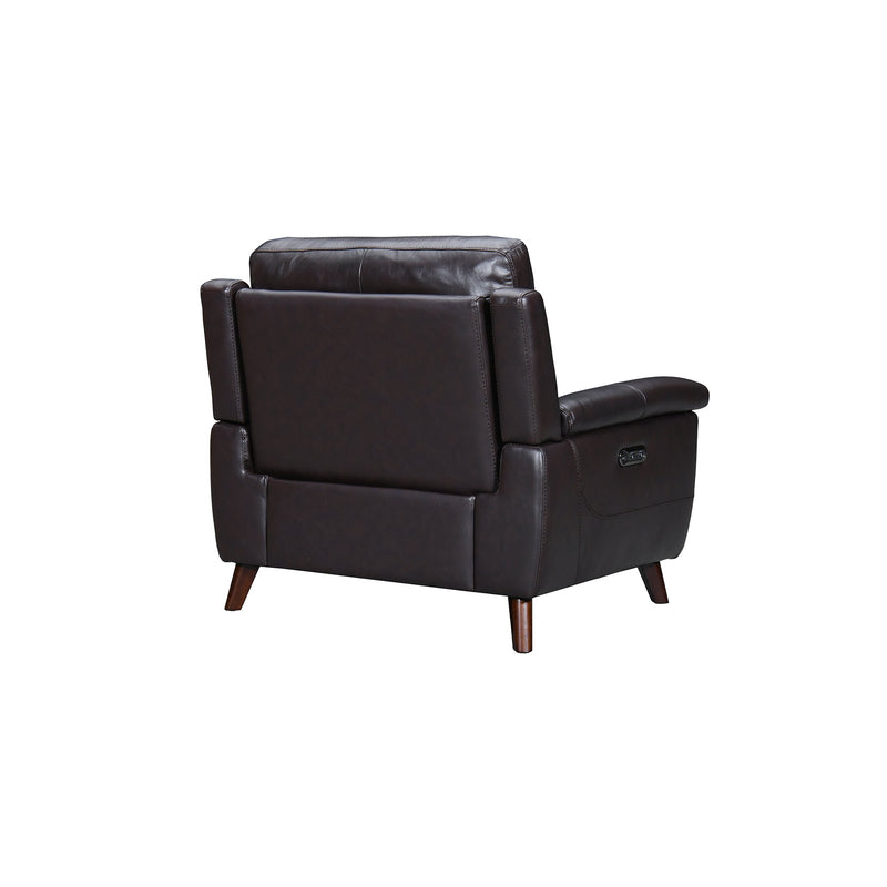 Lizette Brown Leather Power Recliner with USB - Furniture City (CA)l