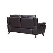 Lizette 65" Brown Leather Power Recliner Loveseat with USB - Furniture City (CA)l