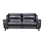 Lizette 78" Brown Leather Power Recliner Sofa with USB - Furniture City (CA)l