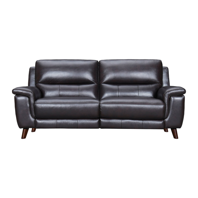 Lizette 78" Brown Leather Power Recliner Sofa with USB - Furniture City (CA)l