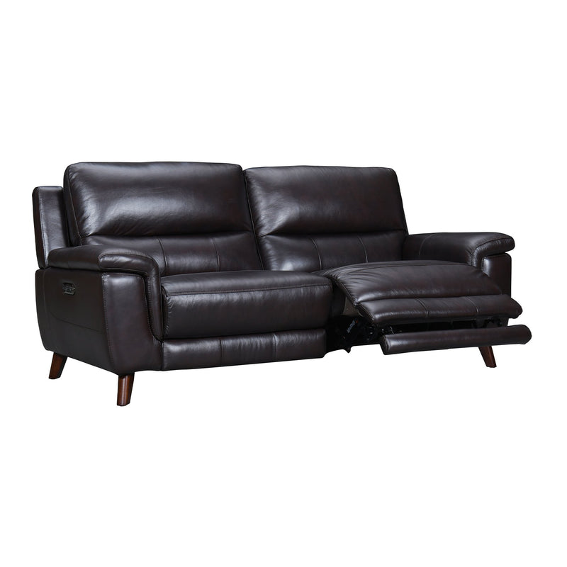 Lizette 78" Brown Leather Power Recliner Sofa with USB - Furniture City (CA)l