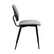 Lizzy Gray Velvet Modern Dining Accent Chairs - Set of 2 - Furniture City (CA)l