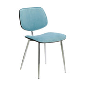 Lizzy Blue Velvet Modern Dining Accent Chairs - Set of 2 - Furniture City (CA)l