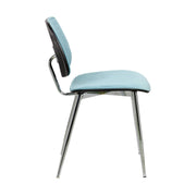 Lizzy Blue Velvet Modern Dining Accent Chairs - Set of 2 - Furniture City (CA)l