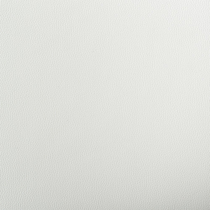 Madrid 26" Counter Height Swivel White Faux Leather and Brushed Stainless Steel Bar Stool