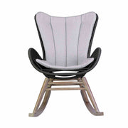 Mateo Outdoor Patio Rocking chair in Light Eucalyptus Wood and Charcoal Rope - Furniture City (CA)l