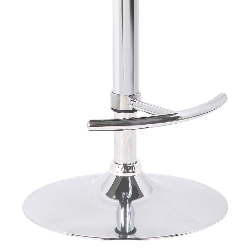 Malibu Swivel Barstool in Black Faux Leather with Dark Oak Wood Finish - Furniture City (CA)l