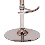 Malibu Swivel Barstool In Black PU/ Walnut Veneer and Chrome Base - Furniture City (CA)l