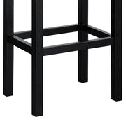 Tudor 26" Backless Stationary Barstool In Antique Brown Bonded Leather With Nailhead Accents - Furniture City (CA)l