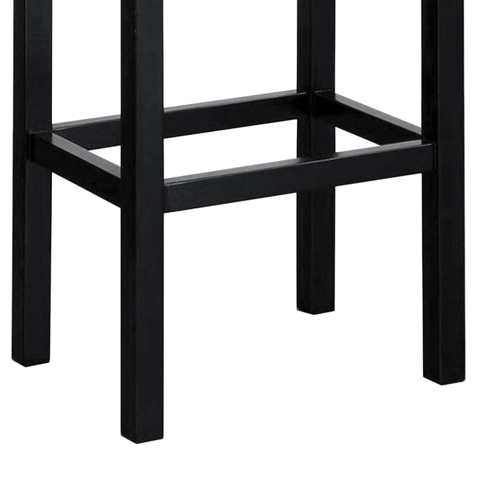 Tudor 26" Backless Stationary Barstool In Antique Brown Bonded Leather With Nailhead Accents