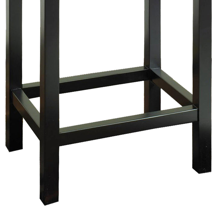 Tudor 30" Backless Stationary Barstool in Wrangler Brown Fabric with Nailhead Accents