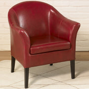 1404 Red Leather Club Chair - Furniture City (CA)l