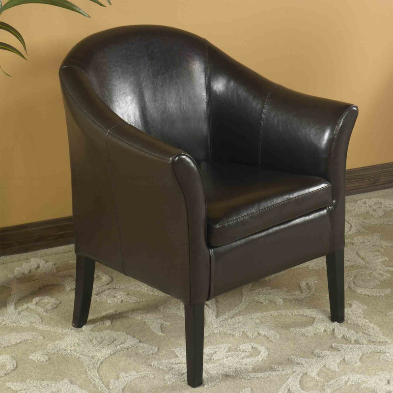 1404 Brown Leather Club Chair - Furniture City (CA)l