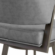 Marcie 30" Swivel Bar Stool in Mineral Finish and Vintage Gray Faux Leather - Furniture City (CA)l