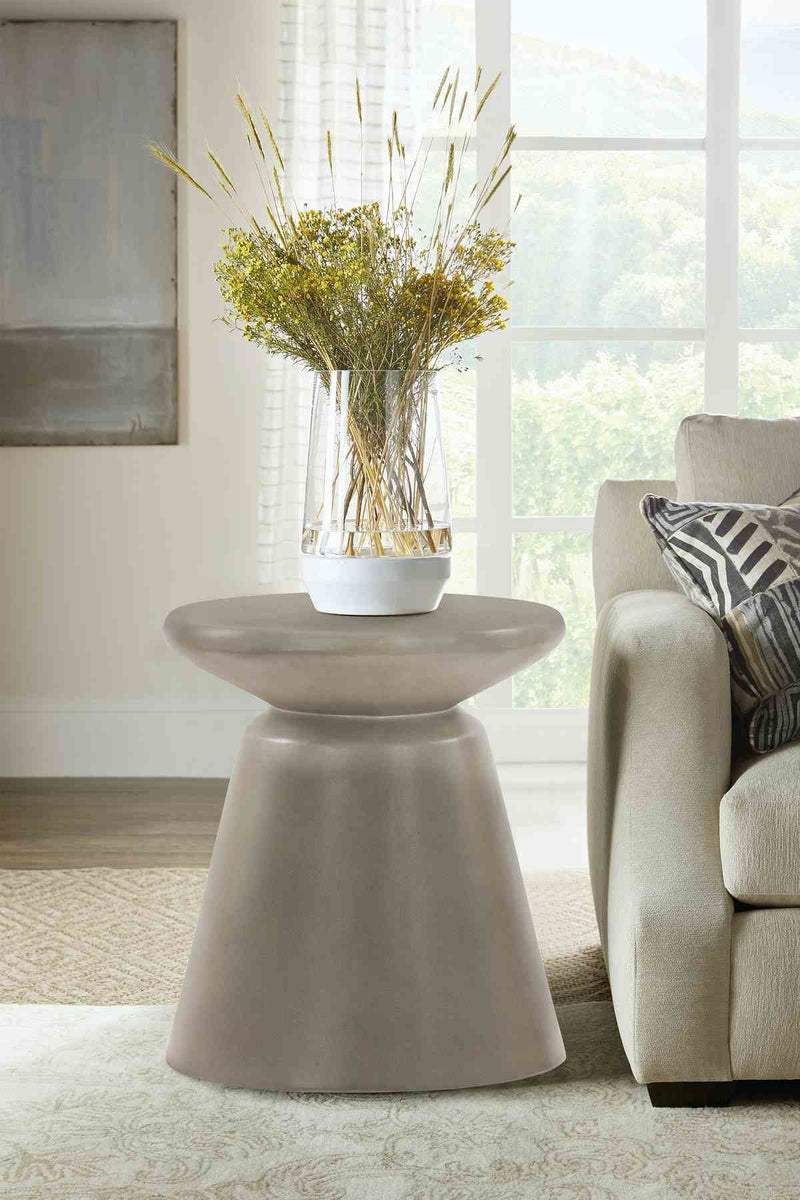 Umbre Concrete Indoor Outdoor Accent Stool End Table - Furniture City (CA)l
