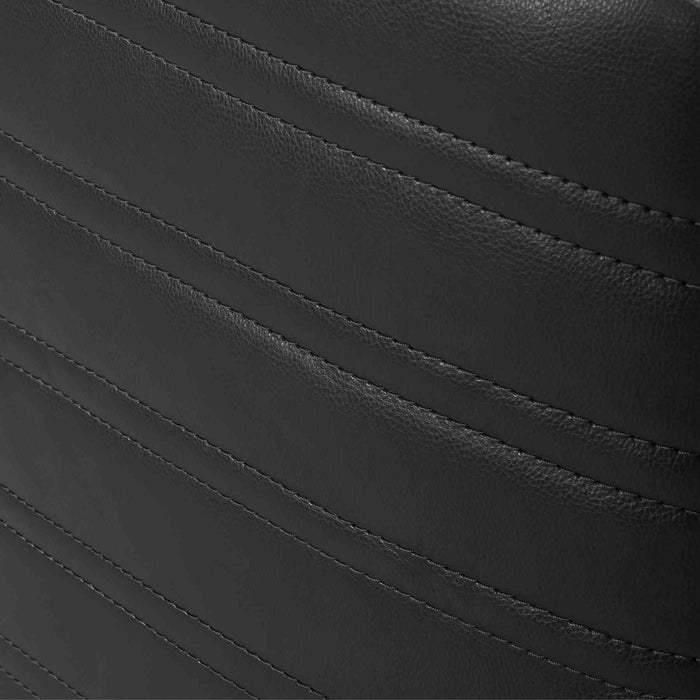 Melanie Swivel Pewter Genuine Leather Barrel Chair