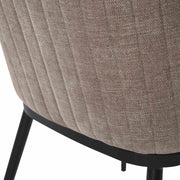 Mae Modern Almond Upholstered Dining Chair with Curved Back and Arms – Set of 2 - Furniture City (CA)l