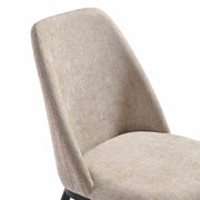 Mae Modern Curved Back Almond Upholstered Dining Chair - Set of 2 - Furniture City (CA)l
