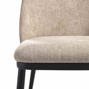Mae Modern Curved Back Almond Upholstered Dining Chair - Set of 2 - Furniture City (CA)l