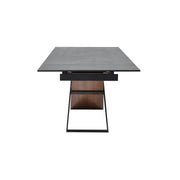 Milena Extendable Dining Table in Stone and Wood - Furniture City (CA)l