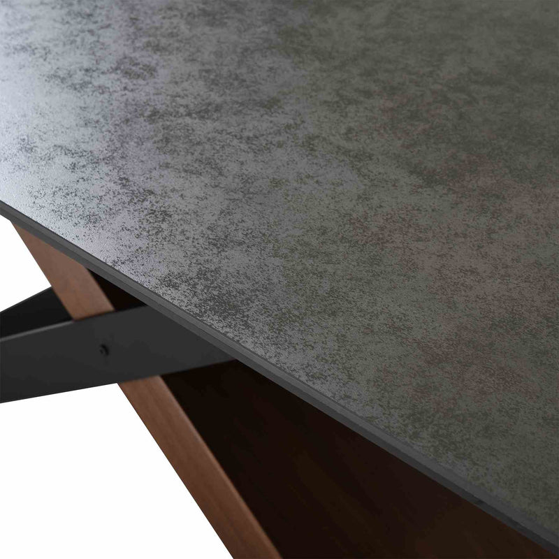 Milena Extendable Dining Table in Stone and Wood - Furniture City (CA)l