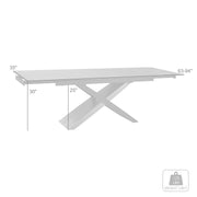 Milena Extendable Dining Table in Stone and Wood - Furniture City (CA)l