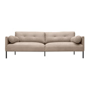 Michalina 84" Beige Fabric Sofa with Black Metal Legs - Furniture City (CA)l