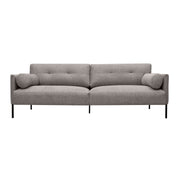 Michalina 84" Gray Fabric Sofa with Black Metal Legs - Furniture City (CA)l
