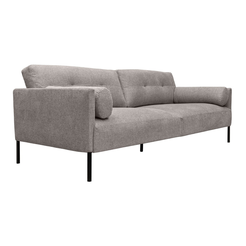 Michalina 84" Gray Fabric Sofa with Black Metal Legs - Furniture City (CA)l