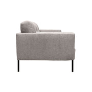 Michalina 84" Gray Fabric Sofa with Black Metal Legs - Furniture City (CA)l