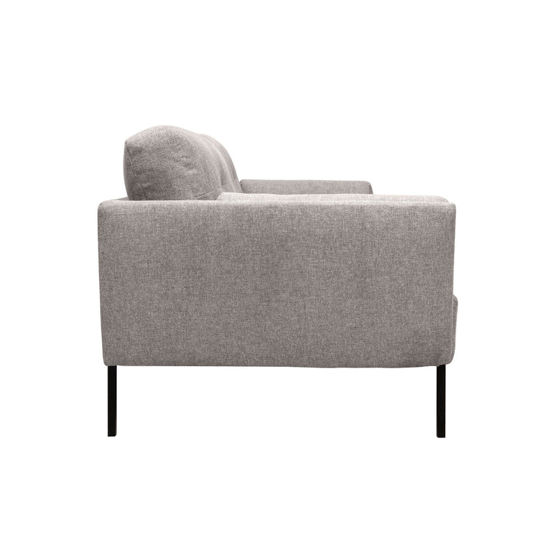 Michalina 84" Gray Fabric Sofa with Black Metal Legs - Furniture City (CA)l