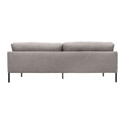 Michalina 84" Gray Fabric Sofa with Black Metal Legs - Furniture City (CA)l
