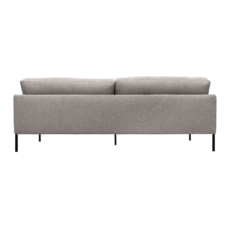 Michalina 84" Gray Fabric Sofa with Black Metal Legs - Furniture City (CA)l