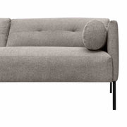 Michalina 84" Gray Fabric Sofa with Black Metal Legs - Furniture City (CA)l