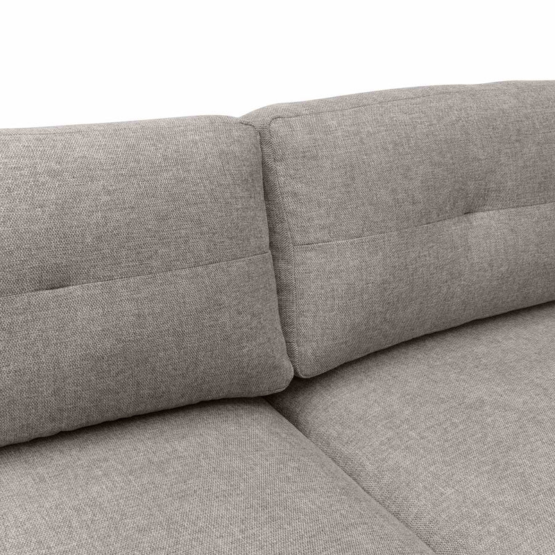 Michalina 84" Gray Fabric Sofa with Black Metal Legs - Furniture City (CA)l