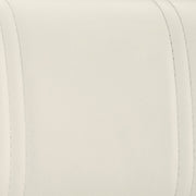 Michele Swivel Adjustable Height Off-White Faux Leather and Brushed Stainless Steel Bar Stool - Furniture City (CA)l