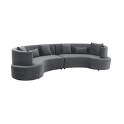 Majestic Gray Fabric Upholstered Sectional Sofa - Furniture City (CA)l
