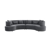 Majestic Gray Fabric Upholstered Sectional Sofa - Furniture City (CA)l
