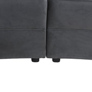 Majestic Gray Fabric Upholstered Sectional Sofa - Furniture City (CA)l