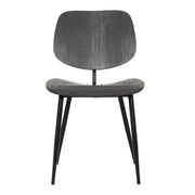 Miki Mid-Century Black Wood Dining Accent Chairs (Set of 2) - Furniture City (CA)l
